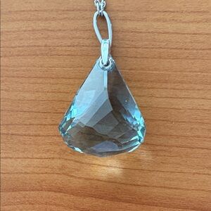 Swarovski Azure Blue Crystal Drop Necklace